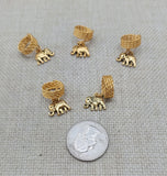 Gold Elephant Hair Locs Accessories Jewelry Braids Twist Set of 5