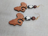 Africa Earrings Wood Beaded Women Jewelry Handmade