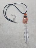 Women Fall Fashion Jewelry Set Leaves Silver Agate Necklace Earrings Bracelets