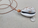 Minimalist Jewelry Cowrie Necklace Leather Cord Unisex