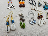 Women Small Beaded Earrings Jewelry Set of 10 Handmade Ethinc Afrocentric Boho