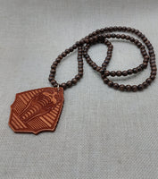 Men Necklace Wood Beaded Egyptian King Pharaoh Jewelry Gift Statement