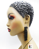 Empress Earrings Black Jewelry 3.5 Inches Women