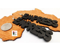 Empress Earrings Black Jewelry 3.5 Inches Women
