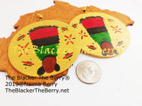 Black Women Hand Painted RBG Wooden Jewelry African The Blacker The Berry®