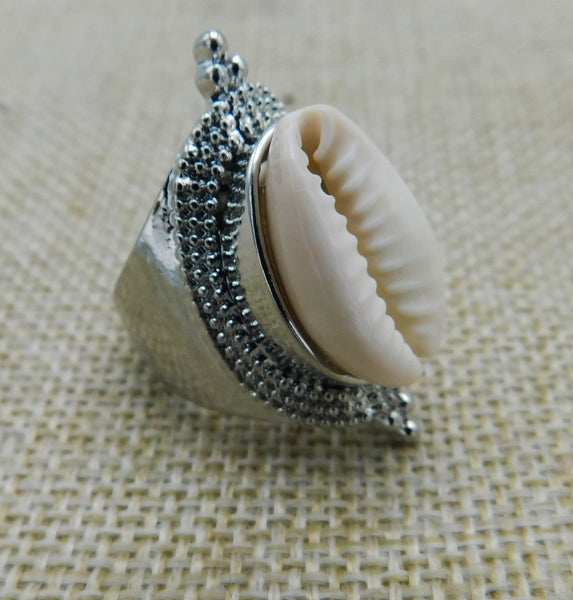 Silver Cowrie Ring Women Size 7.5 Fashion Ring Jewelry