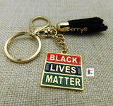 Black Lives Matter Keychains Gold RBG BLM Accessories Black Owned