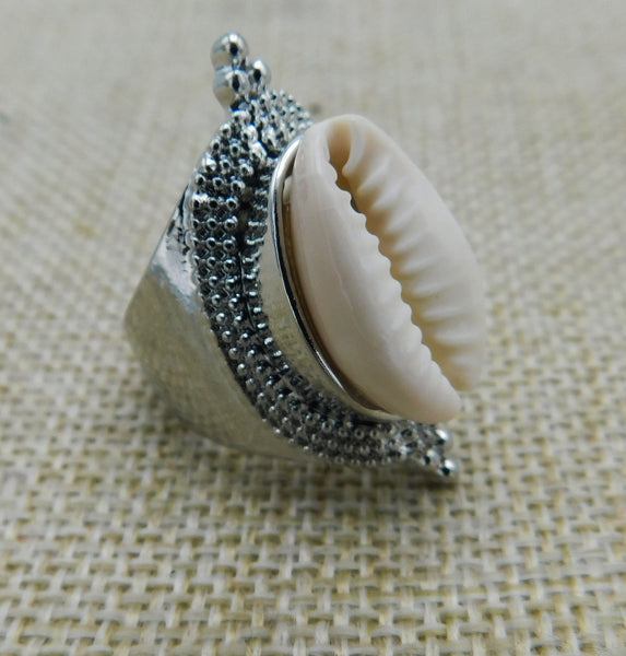 Silver Cowrie Ring Women Size 8.5 Fashion Ring Jewelry