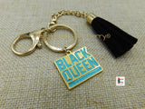 Black Queen Keychain Gold Gift Ideas Black Owned Turquoise