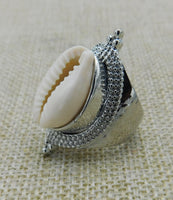 Silver Cowrie Ring Women Size 7.5 Fashion Ring Jewelry