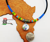 Zebra Necklaces Blue Black Women Colorful Gift Ideas