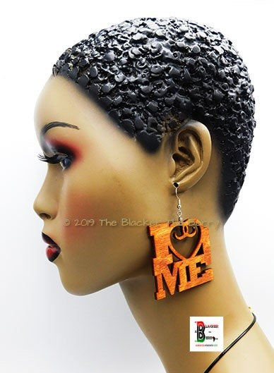 I Love Me Earrings Handmade Designed by The Blacker The Berry®