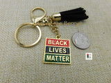 Black Lives Matter Keychains Gold RBG BLM Accessories Black Owned