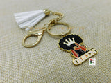 Queen Keychain Black White Gold Gift Ideas Black Owned