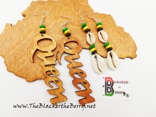 Jamaica Earrings Wooden Handmade Women Jewelry Cowrie
