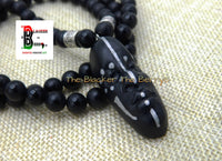 Tribal African Necklaces African Mask Beaded Necklace African Jewelry Afrocentric Face African Warrior Necklace