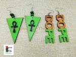 Ankh Earrings Dope Jewelry Green Black The Blacker The Berry®