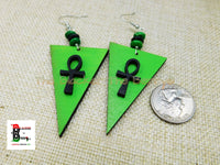 Ankh Earrings Dope Jewelry Green Black The Blacker The Berry®