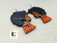 African Earrings Ethnic Silhouette Hand Painted Jewelry Handmade The Blacker The Berry