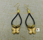 Butterfly Earrings Black Owned Jewelry Black Gold Women