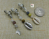Locs Hair Jewelry Silver Cowrie Beaded Twist Braids Accessories Gift Ideas Black Owned