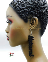 Black Natural Wooden Earrings Handmade Jewelry Women The Blacker The Berry