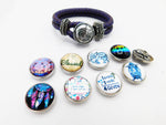 Teen Girl Bracelet Graduation Snap Jewelry Gift Ideas Purple