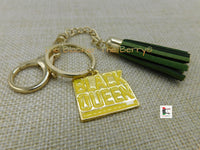 Black Queen Keychain Yellow Green Gold Gift Ideas Black Owned Turquoise