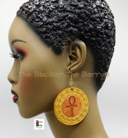 Ankh Earrings Wooden Egyptian Gold Jewelry Ethnic Jewelry Black Owned