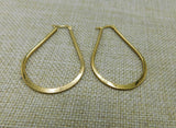 Gold Hoop Stainless Steel Hoop Earrings Long Women Jewelry