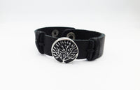 Black Leather Adjustable Bracelet Snap Jewelry Teen Gift Ideas