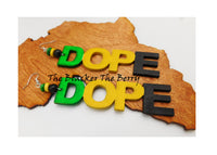 Dope Earrings Jamaican Hand Painted Wooden Jewelry