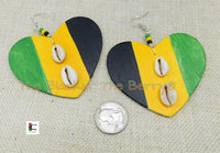 Jamaican Earrings Wooden Hand Painted Women Jewelry Handmade Black Owned
