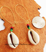 Cowrie Earring RBG Handmade Long Women Jewelry