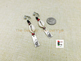 Silver Bird Clip On Earrings Cowrie Beaded Long Handmade Women Non Pierced