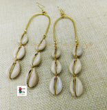 Ethnic Earrings Cowrie Shell Long Dangle Women African Fashionable Handmade