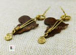 African Earrings Wooden Jewelry Women Dangle Ethnic Afrocentric