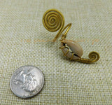 Cowrie Ring Brass Swirl Ethnic Afrocentric Jewelry African Adjustable