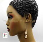 Cowrie Earrings Long African Jewelry Women Dangle Black Owned