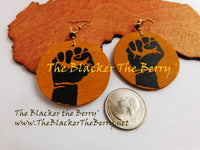 Fist Earrings Black Yellow Hand Painted Women Jewelry The Blacker The Berry®