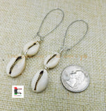 Cowrie Earrings Long African Jewelry Women Dangle Black Owned