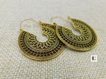 Antique Gold Hoop Earrings Women Jewelry