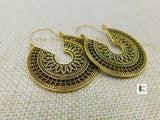 Antique Gold Hoop Earrings Women Jewelry