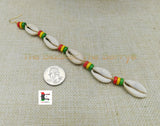 African Cowrie Shell Large Earrings Extra Long Afrocentric Women Red Yellow Green Jewelry