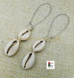 Cowrie Earrings Long African Jewelry Women Dangle Black Owned