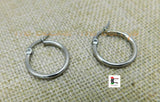 Silver Hoop Earrings Stainless Steel Jewelry Black Owned