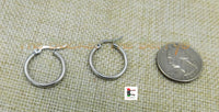 Silver Hoop Earrings Stainless Steel Jewelry Black Owned