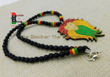 Lion Necklace Rasta Beaded Jewelry Handmade The Blacker The BerryⓇ