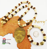 Ethnic Men Necklaces African Beaded Jewelry Bracelet Gift Set Sale