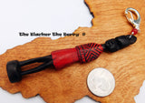 African Wooden Ebony Keychain Carved Gift Ideas Black Owned Business